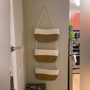 Boho Hanging Basket Organizer